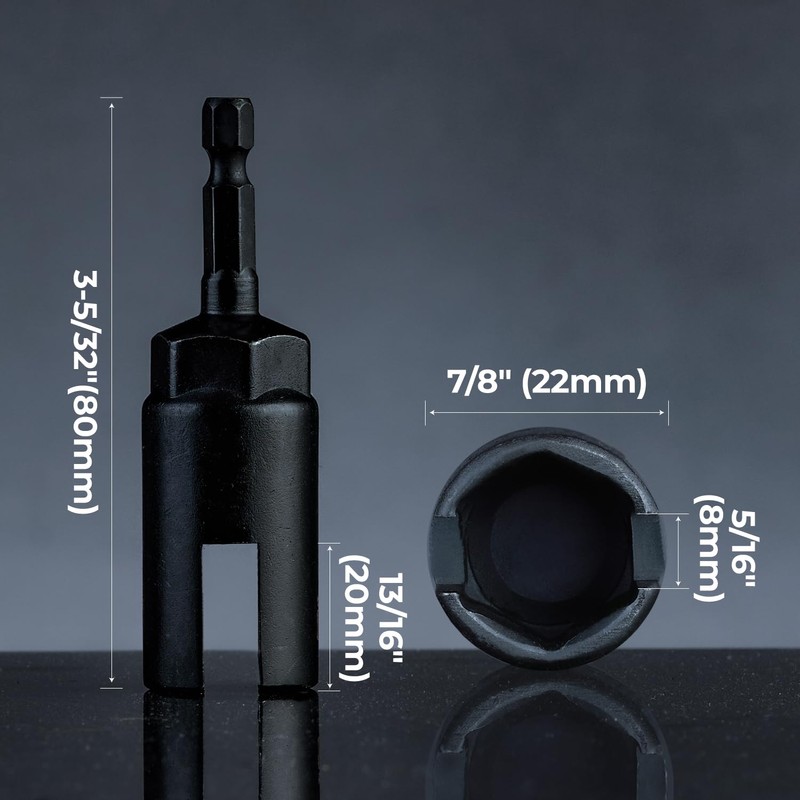 toolant Wing Nut Driver Bit, 17mm Nut Driver Set 1/4''