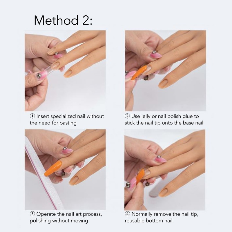 Nail Pratice Training Hand Silicone Bendable Nail Art Fake Hand