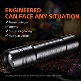 SuperFire LED Mini Flashlight Rechargeable, EDC Flashlight Hight Lumens, Small Tactical Flashlight for Home, Outdoor, Emergence, Rechargeable or AAA Batteries Dual Power Mode (S33-A)