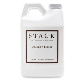 STACK Almost Home Luxury Laundry Detergent - Premium Scented Laundry Detergent for HE & Standard Washers - Infused With Wild Jasmine, Suede, & Musk - Dye Free Gentle & Effective Cleaning - 32 oz
