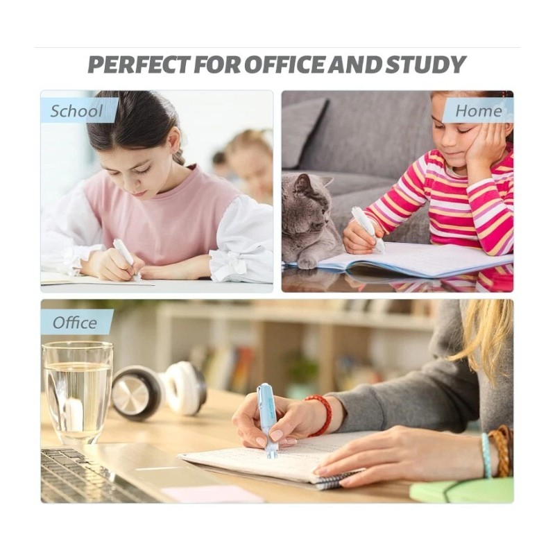 CRIOUFOX Refillable White Out, Retractable White Out Tape, 4 Pcs