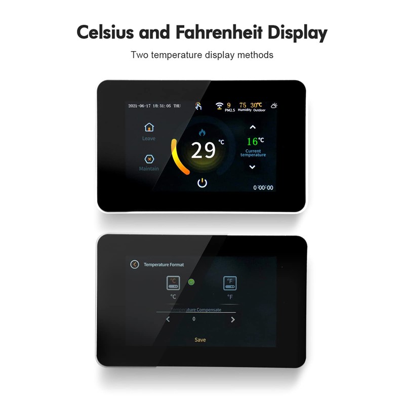 85-275V Wi-Fi Smart Thermostat Programmable Thermostat 5+2/6+1/7 Days Schedule APP