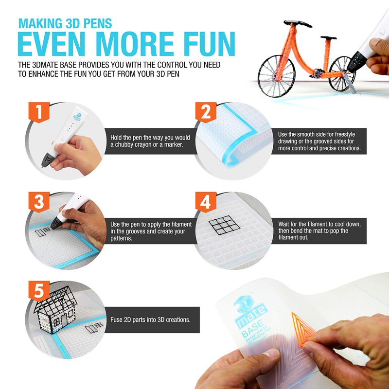3Dmate Base - Transparent 3D Pen Mat 18 x 12