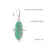 Beautiful oval hanging earrings; surprise every day for women (turquoise