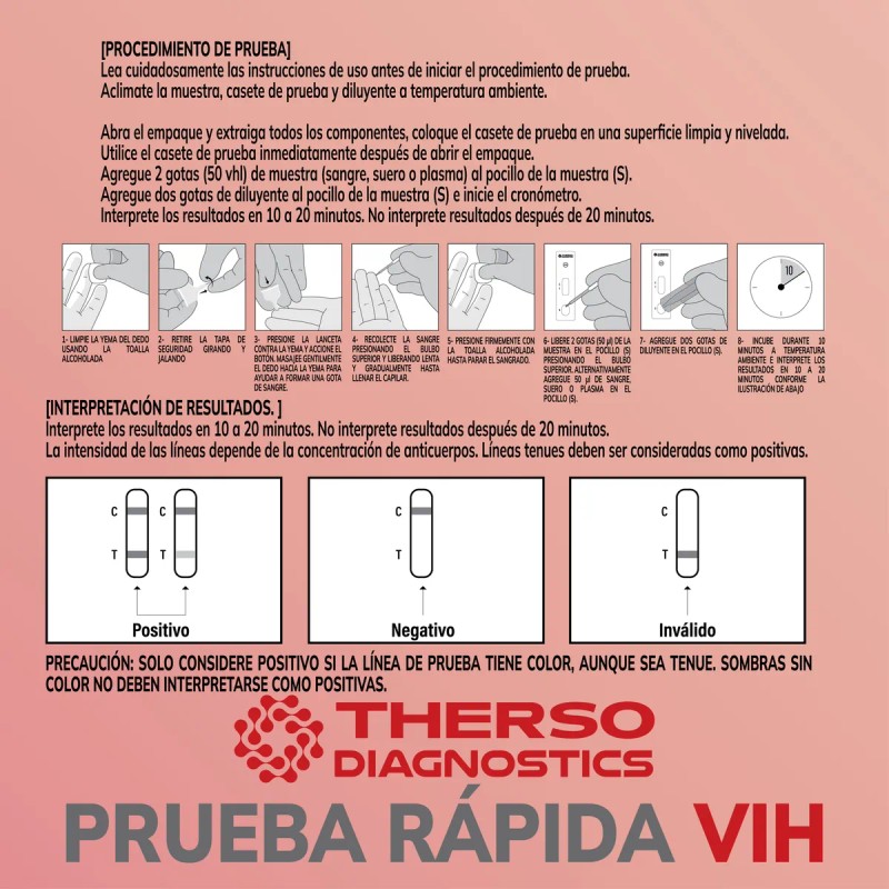 Prueba Rápida De V I H En Sangre, Therso Diagnostics