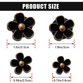 Couslcd Car Air Vent Clips for Women, 8 Pieces Cute Car Vent Clips Decorations Daisy Flower Car Accessories Air Vent Clips, Car Interior Decor Universal Fit (Black)
