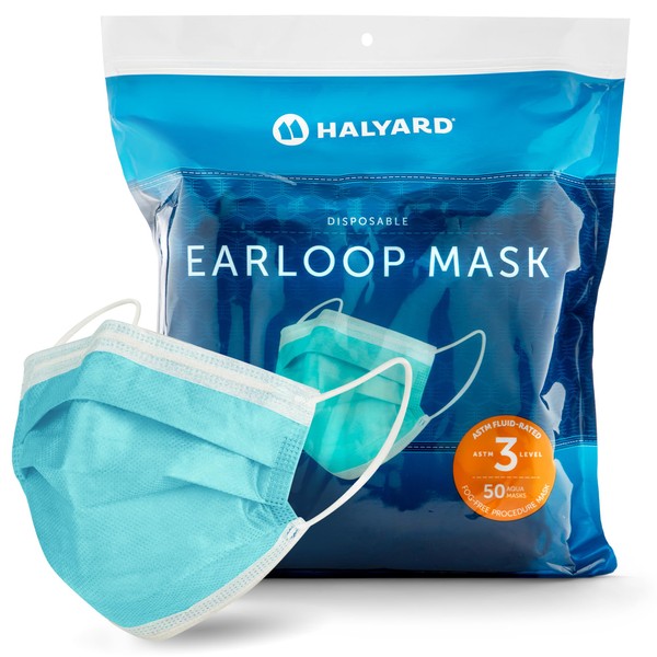HALYARD HALYARD FLUIDSHIELD Level 3 Disposable Face Mask With Earloops,