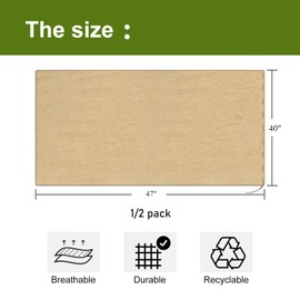 Agfabric Burlap Plant Covers Freeze Protection, 40in x 47in Warm Plant Frost Blankets with Drawstring, Reusable Frost Protection Cloths for Outdoor Plants, 2 Pack