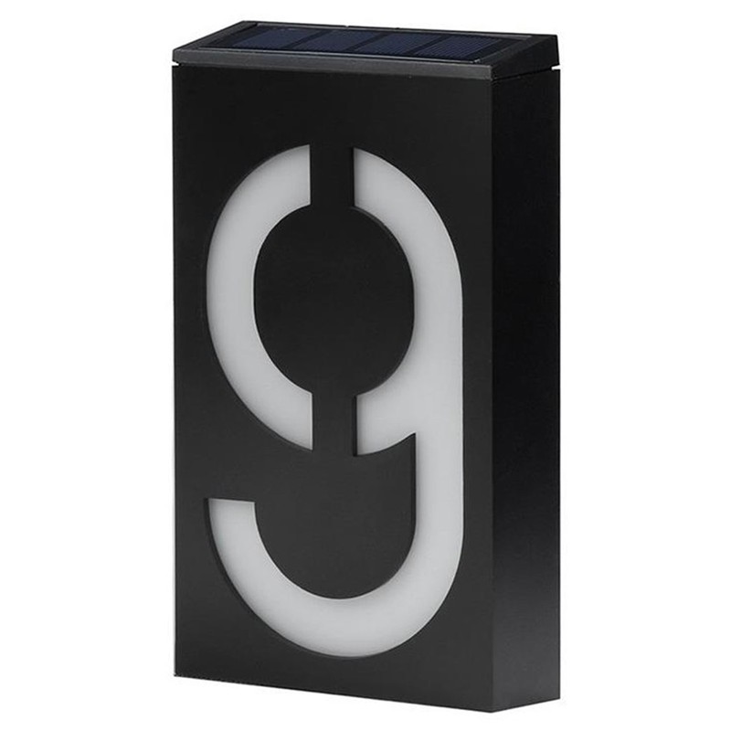 Outdoor Solar Power LED Number Sign Light House Hotel Store