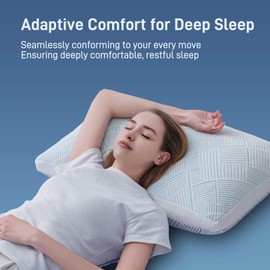 Sylvaris Shredded Memory Foam Cooling Soft Bamboo Viscose Pillows King Set of 2, Adjustable Hypoallergenic Hotel Quality Pillows for Back, Stomach and Side Sleeper, Oeko-TEX Certified