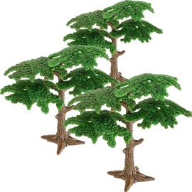 Toddmomy Model Pine Trees, 3Pcs Model Train Trees Miniature Trees Artificial Pine Tree Mini Pine Tree Toys Plastic Fake Trees for DIY Scenery Craft Project Sand Table Models