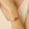 Asavi Atelier 18K Gold Plated Nail Bracelet with Crystal Oval