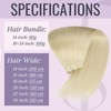 fshine Platinum Blonde Sew in Hair Extensions Real Human Hair