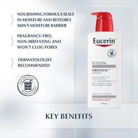 Eucerin Original Moisturizing Lotion for Extremely Dry Skin | Face & Body, 473ml