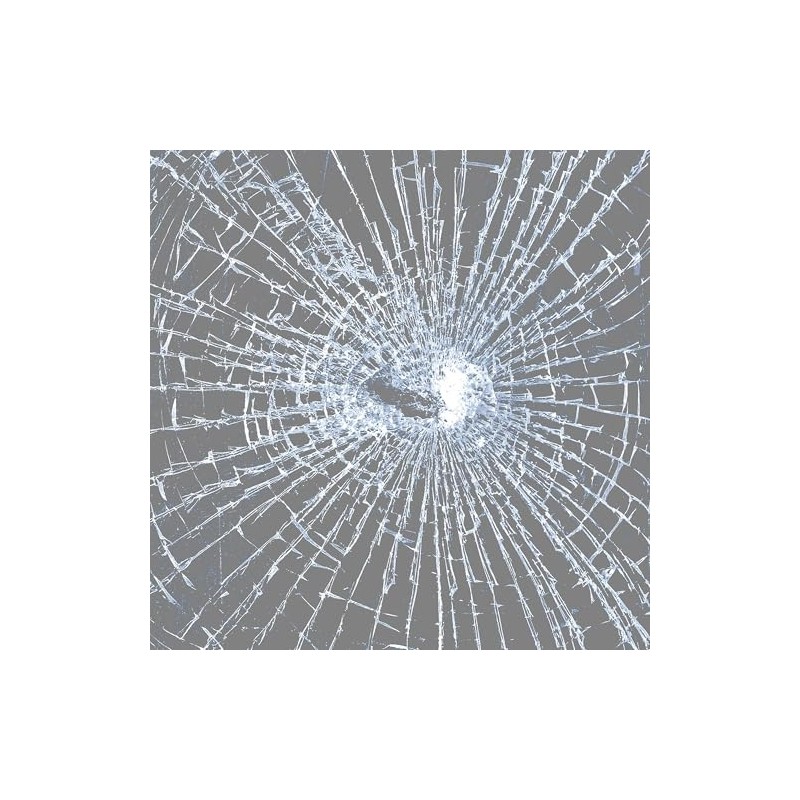 CafePress Broken Glass 2 Gray Sticker Square Bumper Sticker Car