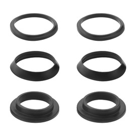 ECSiNG Set of 2 Seal Set for 1 ¼ Inch Siphon Rubber Seal Flat Wedge Seal Replacement for 1 1/4 Inch Drain Pipe Sink Odour Trap Siphon Pipe Siphon Bottle Siphon Black