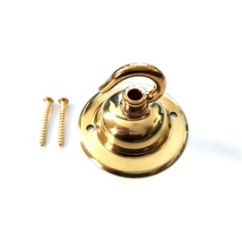 Metal Ceiling Dome with Hook and Fixing Screws Choice of Finishes (Brass)