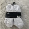 RVCA mens NWT Low Cut Socks White multi color logo