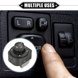 VekAuto Power Mirror Control Switch Compatible for Fiat Ducato II III 1993 Onwards, Durable Plastic Gray Door Electric Folding Mirrors Control