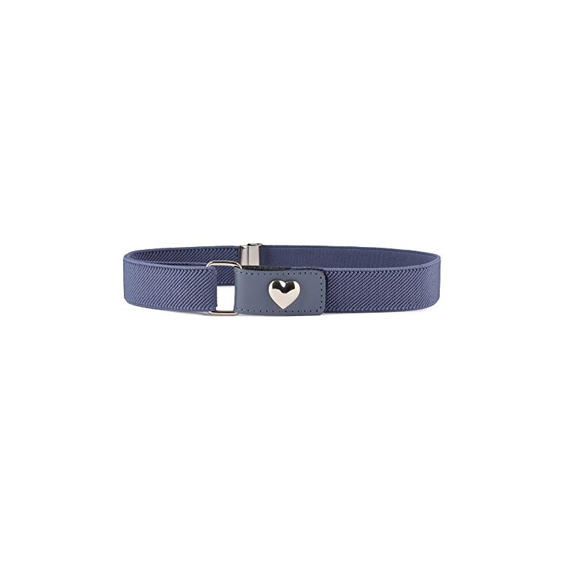 Ladeheid P15G Girls' Elastic Belt 1-6 Years 34-65 cm, Jeans/Heart