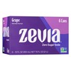 Zevia Grape Zero Calorie Soda, 12 Fl Oz Cans, 6
