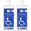 Car Handicap Placard Holder 10.6" x 5", Ultra Transparent Plastic