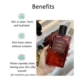 Luxury Rose Shower Gel Moisturizing Body Wash Hydrating Shower Gel for Soft Skin 48H Long Lasting Fragrance Refreshing Bath & Body Cleanser for Daily Use