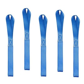 Soft Loop Tie Down Straps,5 Pack Heavy Duty Tie Down Loops,Heavy Duty Motorcycle Soft Ring Fastening Device,， Loop Motorbike Tie Down Straps, Nylon Cargo Straps (Blue)