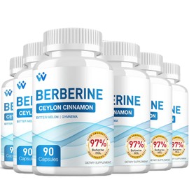 WACHRAY Berberine Supplement, 1500mg 540 Capsules,6 Pack CLJ07201