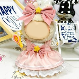 Cute Doll Clothes 17 Cm for Baby Doll, Bows Hair Clip Coat Shoes for Baby Clothes Accessories, Doll Accessories Gifts for Girls Boys（No Doll）