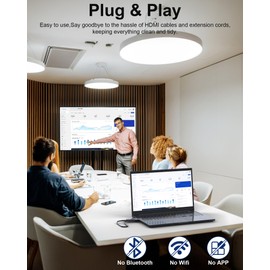 Wireless HDMI Transmitter and Receiver, 4K Decode 1080P Portable Wireless HDMI Kit, 2.4/5GHz Plug & Play, for Streaming Video and Audio to Monitor from Laptop/Pc/Tv Box