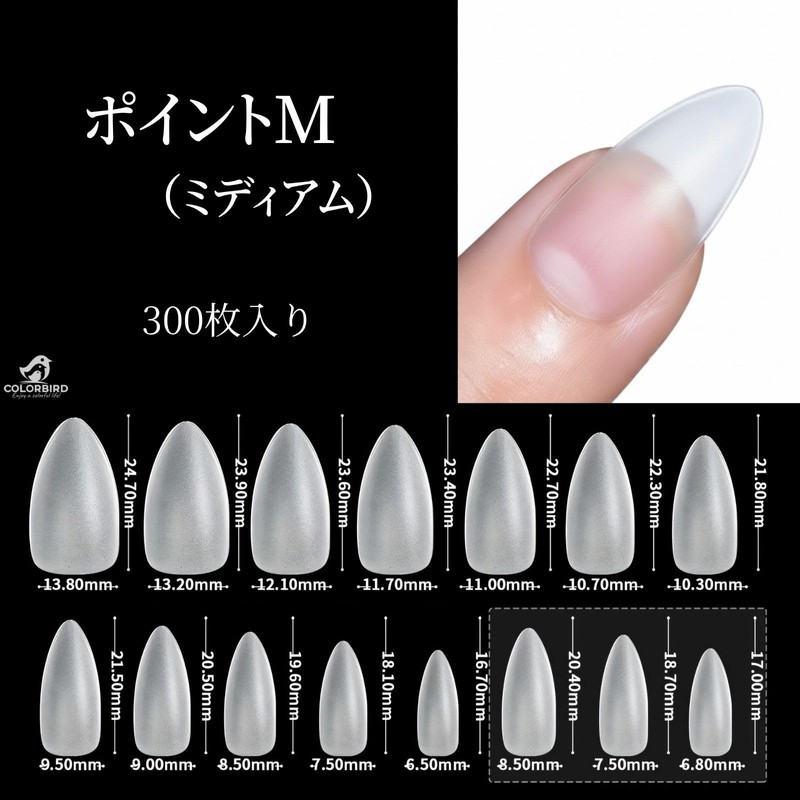 COLORBIRD Nail Tips Ultra Thin Short Clear Sanding Natural Fit
