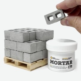 Melody Jane Dolls House 24 Breeze Blocks on Pallet with Mortar Concrete Construction Supply