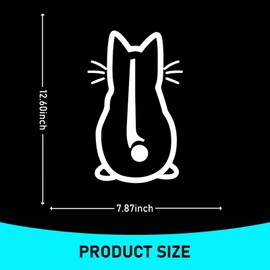 icykale Pack-1 Car Rear Windshield Wiper Sticker, 7.87" x 12.5" PVC Carved Cute Cat Waving Decoration, Multi-function Car Window Mural Laptop Art Decals, Universal for Most Cars Homes (White)