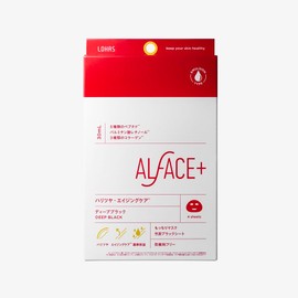 ALFACE Deep Black 4 Pieces Haritsuya Aging Care Mask, Preservative-Free