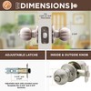 Copper Creek BK2030SS-6 Ball Door Knob, Privacy Function, 6 Pack,