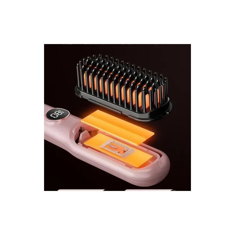 Cepillo Alisador Cedcer Ss03 Profesional Iónico Frizz Lcd