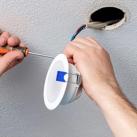 Housoutil Downlight Spring Clips, 100PCS Retaining Panel Lamp Spring Clip, Securing Clamps Light Emitting Diode Recessed Lighting Accessories