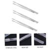 Mikinona 3pcs Stainless Steel Stamp Tweezer Eyelash Tweezer Nipper for