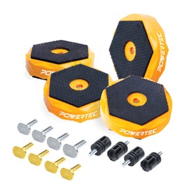 POWERTEC Bench Dog Puck - Fits 3/4" Dog Hole on Work Bench & T Track, Ideal for Sanding, Routing, Finishing & Painting, T Track Accessories - 4PK (71820)
