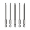 FOCMKEAS 5PCS T10 Magnetic Tamper Proof Torx Screwdriver Bits, 1/4