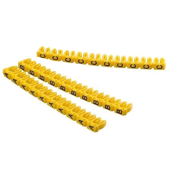 Pack of 260 2.5 mm Letters A-Z Cable Markers Yellow