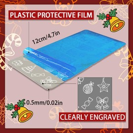 PH PandaHall 5pcs Nail Stamping Plate for Christmas, Reindeer Nail Stencils Reindeer Snowman Nail Stamping Plate Stainless Steel Print Nail Stencils for Nail Art Design