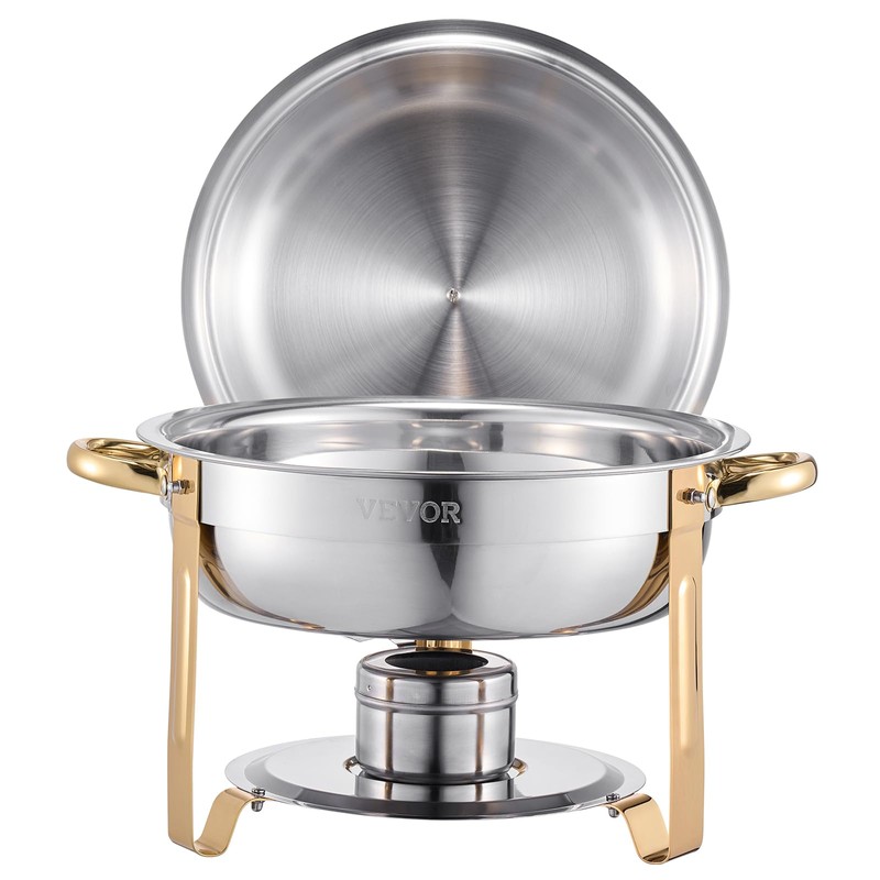 VEVOR Chafing Dish Buffet Set, 5 Qt 4 Pack, Stainless
