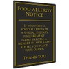 bar@drinkstuff Food Allergy Notice 260 x 170mm - 1.5mm Plastic
