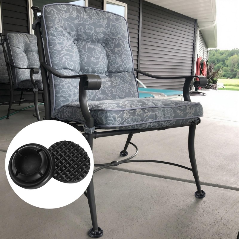 Mifoci 24 Pcs 1" Specialty Wrought Iron Chair Cup Glide
