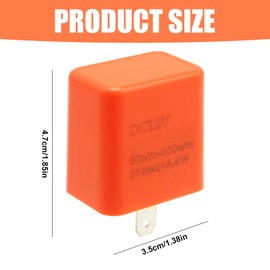 MospdyGear Speed Adjustable Turn Signal Indicator Blinker Relay, 12V 2-Pin LED Flasher Relay for Motorcycle Motorbike Scooter