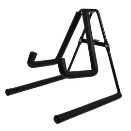 Abaodam 1pc Foldable Ukulele Stand Lightweight Anti- Guitar Rack for Acoustic and Electric Instruments Scratch Design Black Color