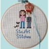 StewArt Stitches Crown Enamel Needle Minders, Royal King and Queen