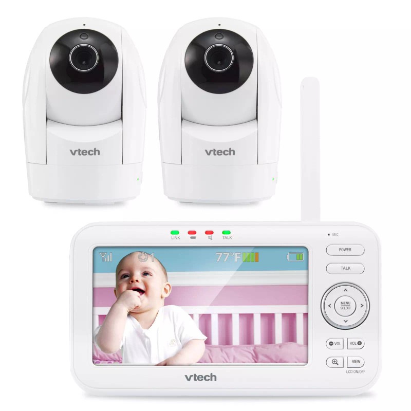VTech VM5262-2 2 Camera 5" Digital Video Baby Monitor with